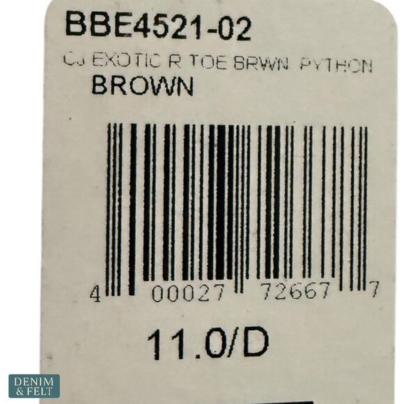 NEW Cody James Mens Exotic Python Western Boots Brown Round Toe Leather 8D‎ main image 16